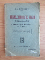 Anticariat: D. V. Barnoschi - Originile democratiei romane (1922)