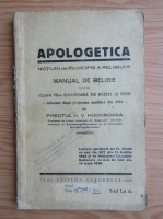 N. V. Hodoroaba - Apologetica. Notiuni de filosofie a religiunii (1938)