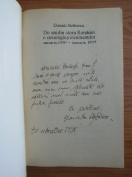 Domnita Stefanescu - Doi ani din istoria Romaniei (cu autograful si dedicatia autorului pentru Balogh Jozsef)
