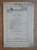 Gazeta matematica, anul XXXI, nr. 1, septembrie 1925