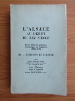 L'alsace au debut du XIXe siecle