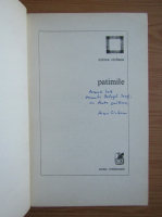 Mircea Ciobanu - Patimile (cu autograful si dedicatia autorului pentru Balogh Jozsef)