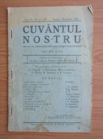 Revista Cuvantul nostru, anul II, nr. 8-12, august-decembrie 1929