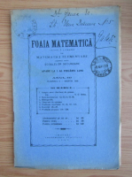 Revista Foaia matematica, anul III, nr. 3, martia 1926