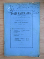 Revista Foaia matematica, anul III, nr. 6, iunie 1926