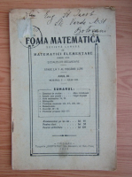 Revista Foaia matematica, anul III, nr. 7, iulie 1926