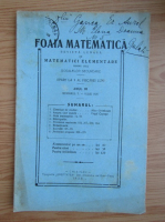 Revista Foaia matematica, anul III, nr. 7, iulie 1926