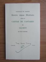 Benito Arias Montano - Parafrasis del cantar de cantares de Salomon