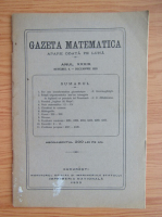 Gazeta matematica, anul XXXIX, nr. 4, decemvrie 1933