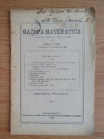 Revista Gazeta Matematica, anul XXXI, nr. 4, decembrie 1925