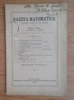Revista Gazeta Matematica, anul XXXI, nr. 9, mai 1926