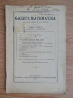 Revista Gazeta Matematica, anul XXXII, nr. 7, martie 1927