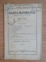 Revista Gazeta Matematica, anul XXXII, nr. 9, mai 1927