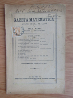 Revista Gazeta Matematica, anul XXXIII, nr. 4, decembrie 1927