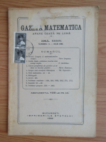 Revista Gazeta Matematica, anul XXXIV, nr. 11, iulie 1929