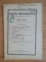Revista Gazeta Matematica, anul XXXIV, nr. 8, aprilie 1929