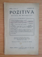 Revista Pozitiva, anul I, nr. 6-7, 10 martie 1941