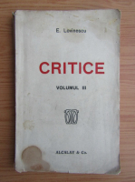 Eugen Lovinescu - Critice (volumul 3, 1920)