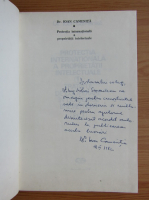 Ioan Camenita - Protectia Internationala a Proprietatii Intelectuale (cu autograful autorului)