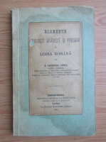 D. Theophil Lobel - Elemente turcesti arabesti si persane in limba romana (1894)