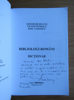 Gheorghe Buluta - Bibliologi romani (cu autograful autorului)