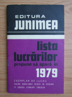 Lista lucrarilor propuse sa apara in 1979