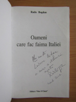 Radu Bogdan - Oameni care fac faima Italiei (cu autograful autorului)