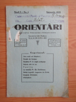 Revista Orientari, anul I, nr. 1, ianuarie 1939