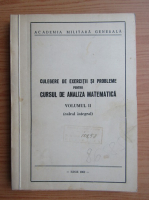 Culegere de exercitii si probleme pentru cursul de analiza matematica (volumul 2)