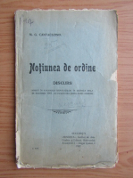 G. M. Cantacuzino - Notiunea de ordine (1907)