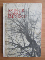 Ion Popescu - Amintiri despre Eminescu