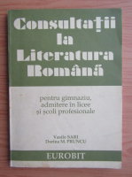 Vasile Sari - Consultatii la literatura romana