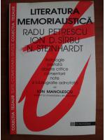 Anticariat: Ion Manolescu - Literatura memorialistica (Radu Petrescu, Ion Sirbu, N. Steinhardt)