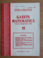 Gazeta matematica, anul LXXXV, nr. 11, 1980