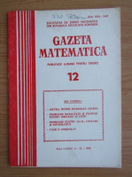 Anticariat: Gazeta matematica, anul LXXXV, nr. 12, 1980