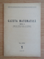Gazeta Matematica, Seria A, anul LXXVI, nr. 1, ianuarie 1971