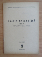 Gazeta Matematica, Seria A, anul LXXVI, nr. 9, septembrie 1971