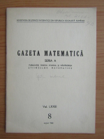 Gazeta Matematica, Seria A, anul LXXIII, nr. 8, august 1968
