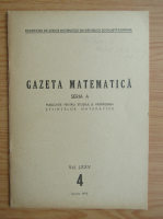 Gazeta Matematica, Seria A, anul LXXV, nr. 4, aprilie 1970