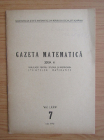 Gazeta Matematica, Seria A, anul LXXV, nr. 7, iulie 1970