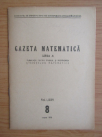 Gazeta Matematica, Seria A, anul LXXV, nr. 8, august 1970