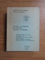 Culegere de probleme de matematici aplicate in economie