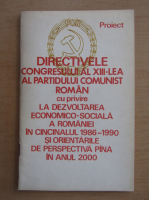 Directivele Congresului al XIII-lea al Partidului Comunist Roman