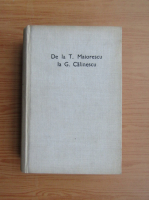 Eugen Simion - De la T. Maiorescu la G. Calinescu (volumul 2)