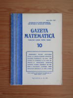 Anticariat: Gazeta Matematica, anul LXXXVI, nr. 10, 1981