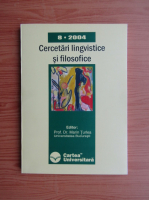 Marin Turlea - Cercetari lingvistice si filosofice (volumul 8)