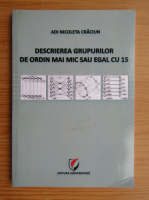 Adi Nicoleta Craciun - Descrierea grupurilor de ordin mai mic sau egal cu 15