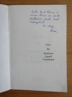 Anca Lungu - Curs de medicina legala veterinara (cu autograful autorului)