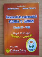 Julieta Grigoras - Concursul de matematica Florica T. Campan. Clasele IV-VIII