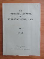 The Japanese Annual of international law, nr. 4, 1960
